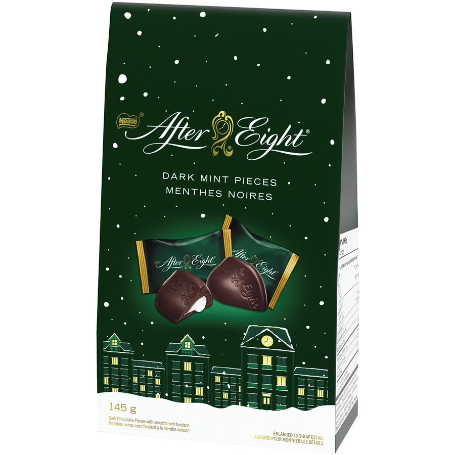 Nestle After Eight Dark Chocolate Mint Pieces, 145g/5 oz. Bag (Imported from Canada)