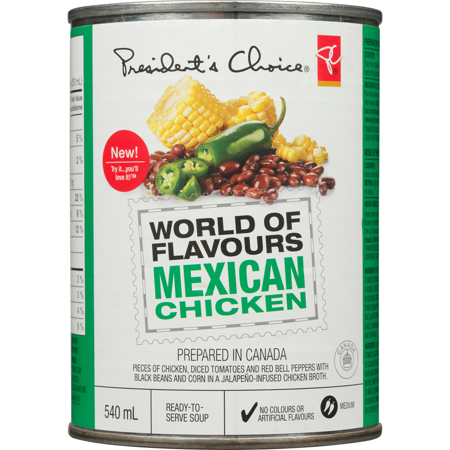President's Choice World of Flavors, Mexican Chicken, 540 ml/18.3 oz., (Imported from Canada)