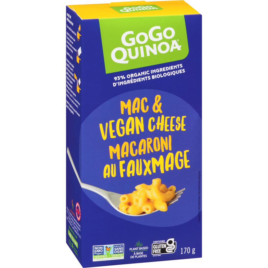 GoGo Quinoa Vegan Mac & Cheese Mix, 170g/6 oz. Box {Imported from Canada}