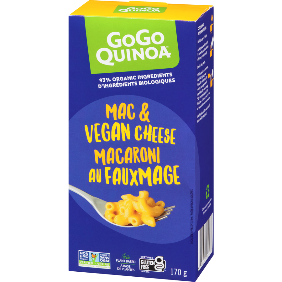 GoGo Quinoa Vegan Mac & Cheese Mix, 170g/6 oz. Box {Imported from Canada}