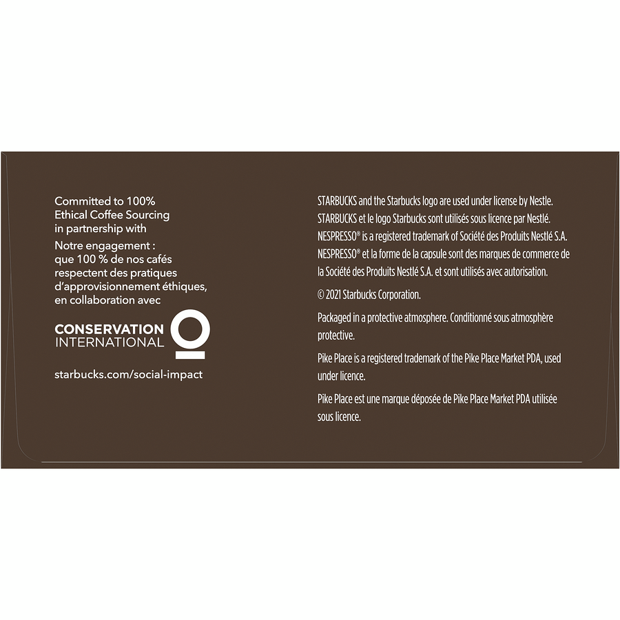 Starbucks Pike Place Medium Roast Coffee, Capsules for Nespresso Vertuo, 8 count, 100g/3.5 oz. Box {Imported from Canada}