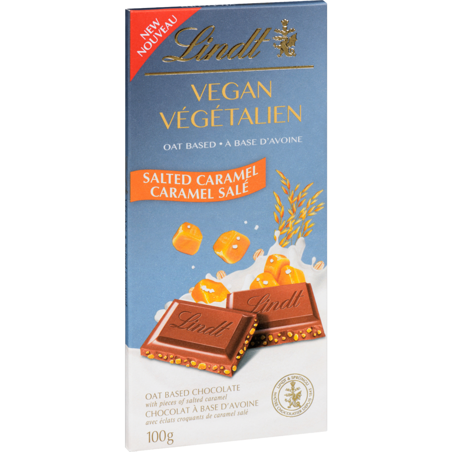 Lindt Vegan Salted Caramel Chocolate Bar, 100g/3.5 oz. {Imported from Canada}