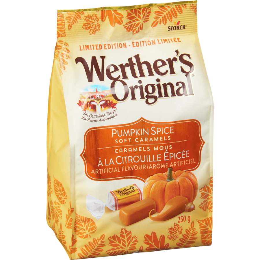 Werther's Original Pumpkin Spice Soft Caramels, 250g/8.75 oz. Bag {Imported from Canada}