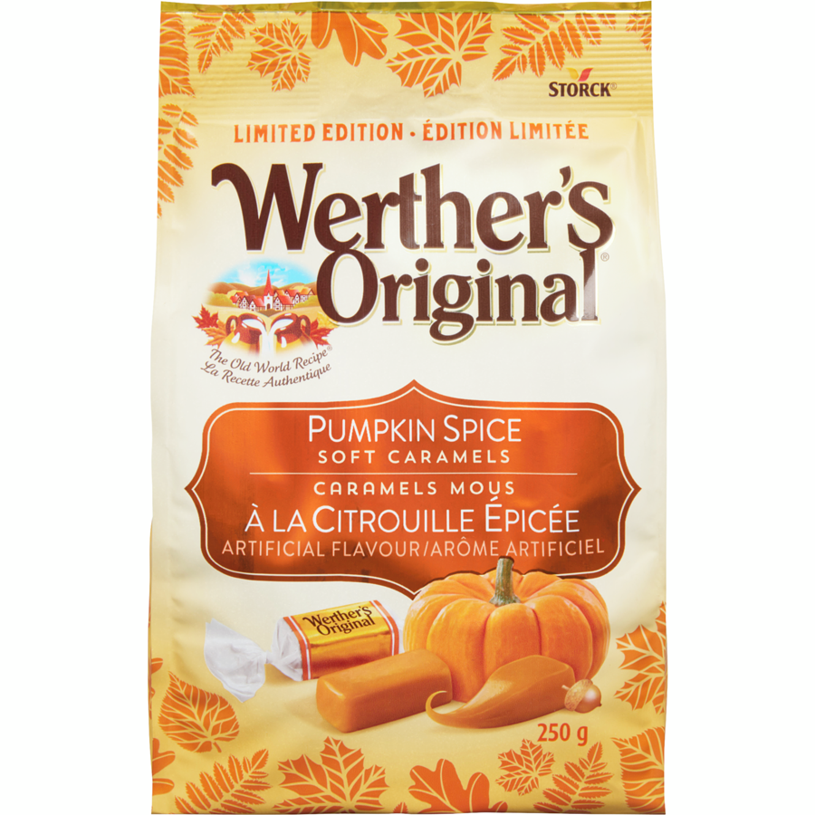 Werther's Original Pumpkin Spice Soft Caramels, 250g/8.75 oz. Bag {Imported from Canada}