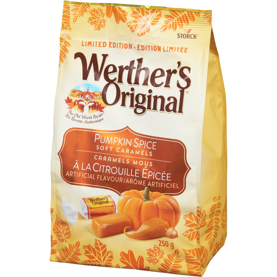 Werther's Original Pumpkin Spice Soft Caramels, 250g/8.75 oz. Bag {Imported from Canada}