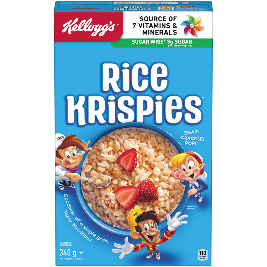 Kellogg's, Rice Krispies Cereal, 340g/12 oz., {Imported from Canada}
