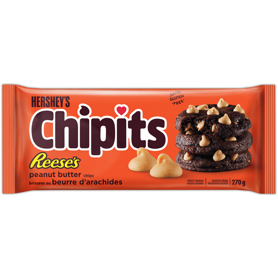 Hershey's Chipits Reese's Peanut Butter flavored Baking Chips, 270g/9.45 oz., {Imported from Canada}