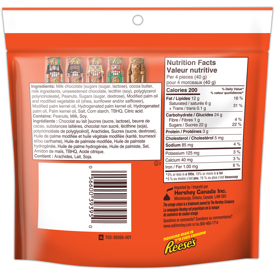 Reese's Peanut Butter Milk Chocolate Nutcrackers, 161g/5.6 oz. Bag {Imported from Canada}