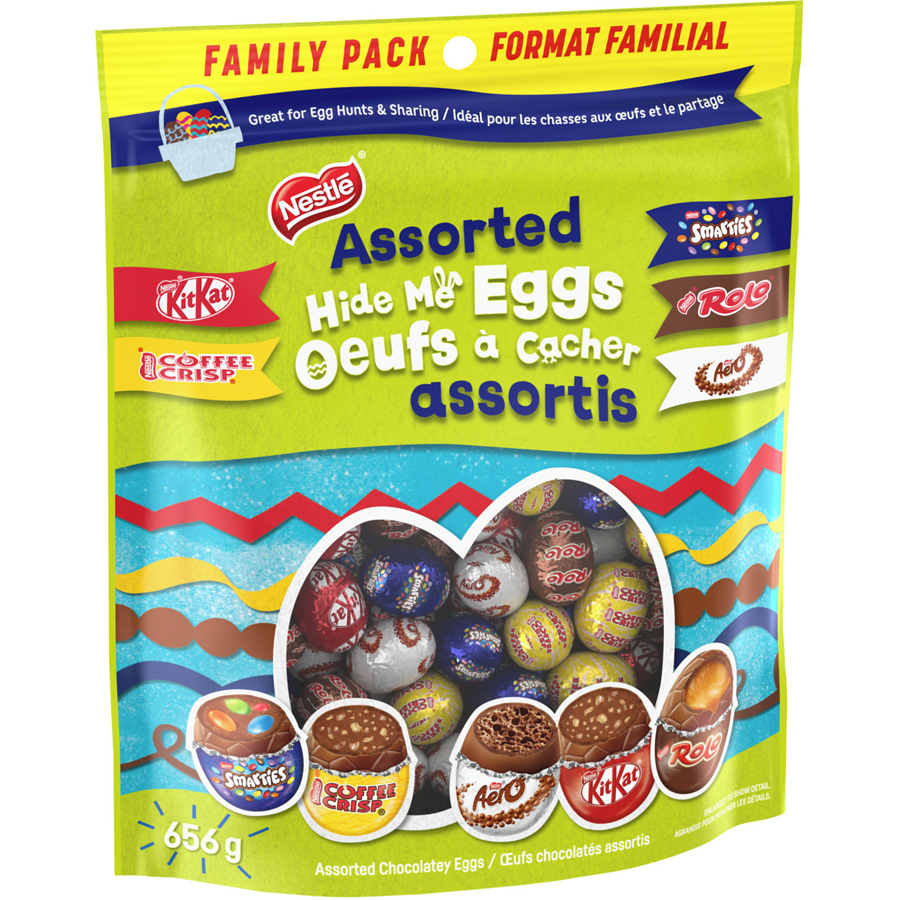Nestle Assorted Hide Me Easter Eggs, Smarties, Coffee Crisp, Aero, KitKat & Rolo Chocolate 656g/23 oz. Bag