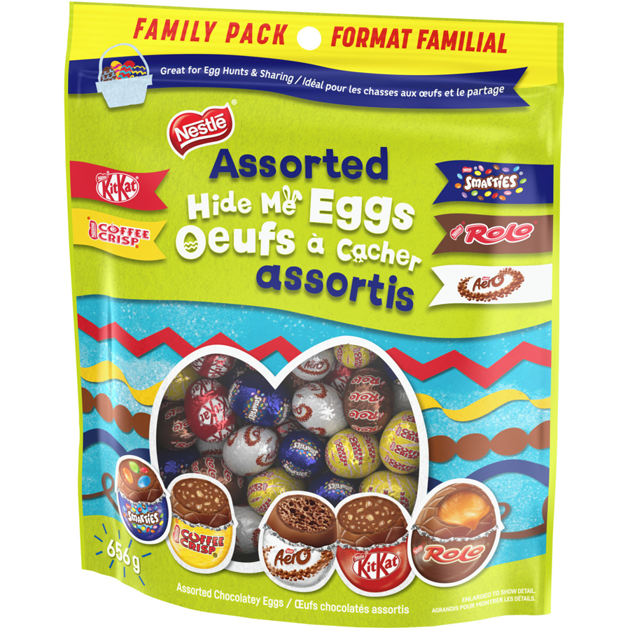 Nestle Assorted Hide Me Easter Eggs, Smarties, Coffee Crisp, Aero, KitKat & Rolo Chocolate 656g/23 oz. Bag