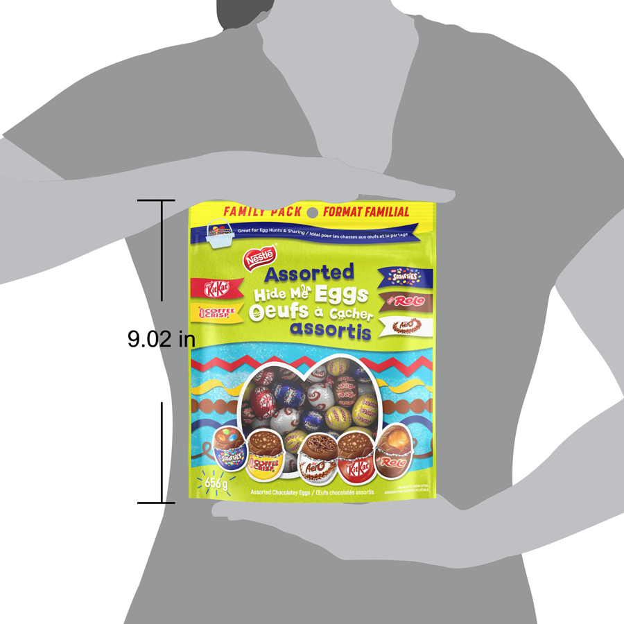 Nestle Assorted Hide Me Easter Eggs, Smarties, Coffee Crisp, Aero, KitKat & Rolo Chocolate 656g/23 oz. Bag