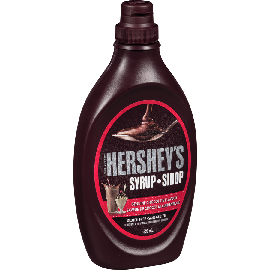 Hershey's Syrup Genuine Chocolate Flavor, 523mL/18 fl. oz. Bottle {Imported from Canada}