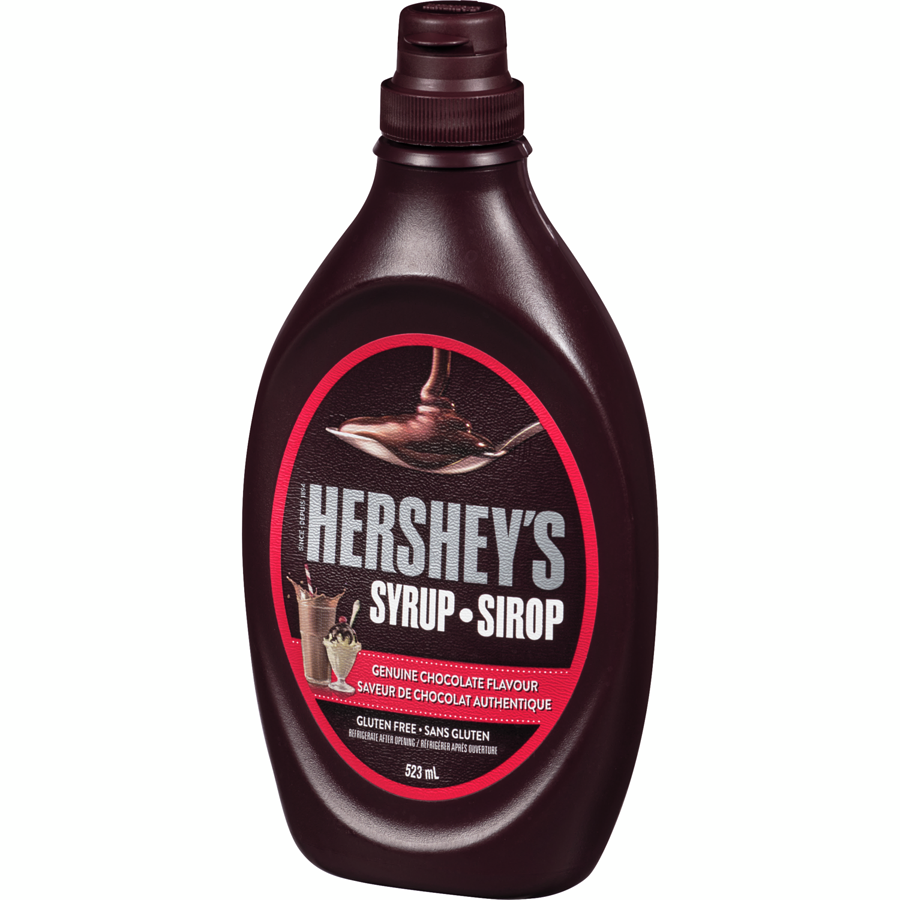 Hershey's Syrup Genuine Chocolate Flavor, 523mL/18 fl. oz. Bottle {Imported from Canada}