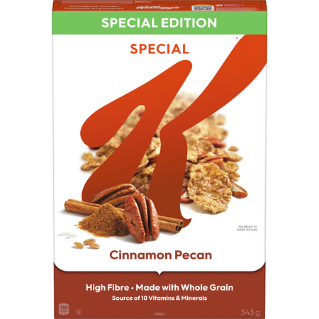 Kellogg's Special K Cinnamon Pecan Cereal, 343g/12 oz. Box {Imported from Canada}