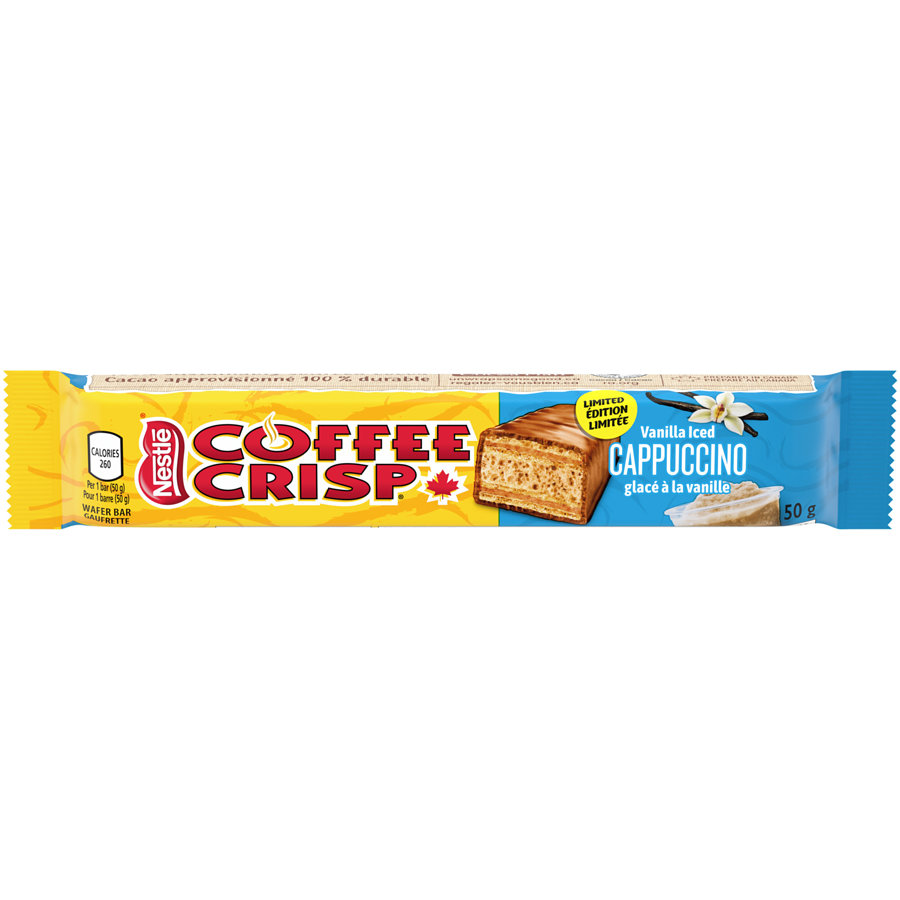Nestle Coffee Crisp Vanilla Iced Cappuccino Flavor, 50g/1.75 oz. {Imported from Canada}