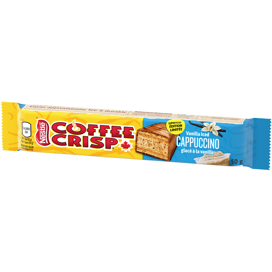 Nestle Coffee Crisp Vanilla Iced Cappuccino Flavor, 50g/1.75 oz. {Imported from Canada}