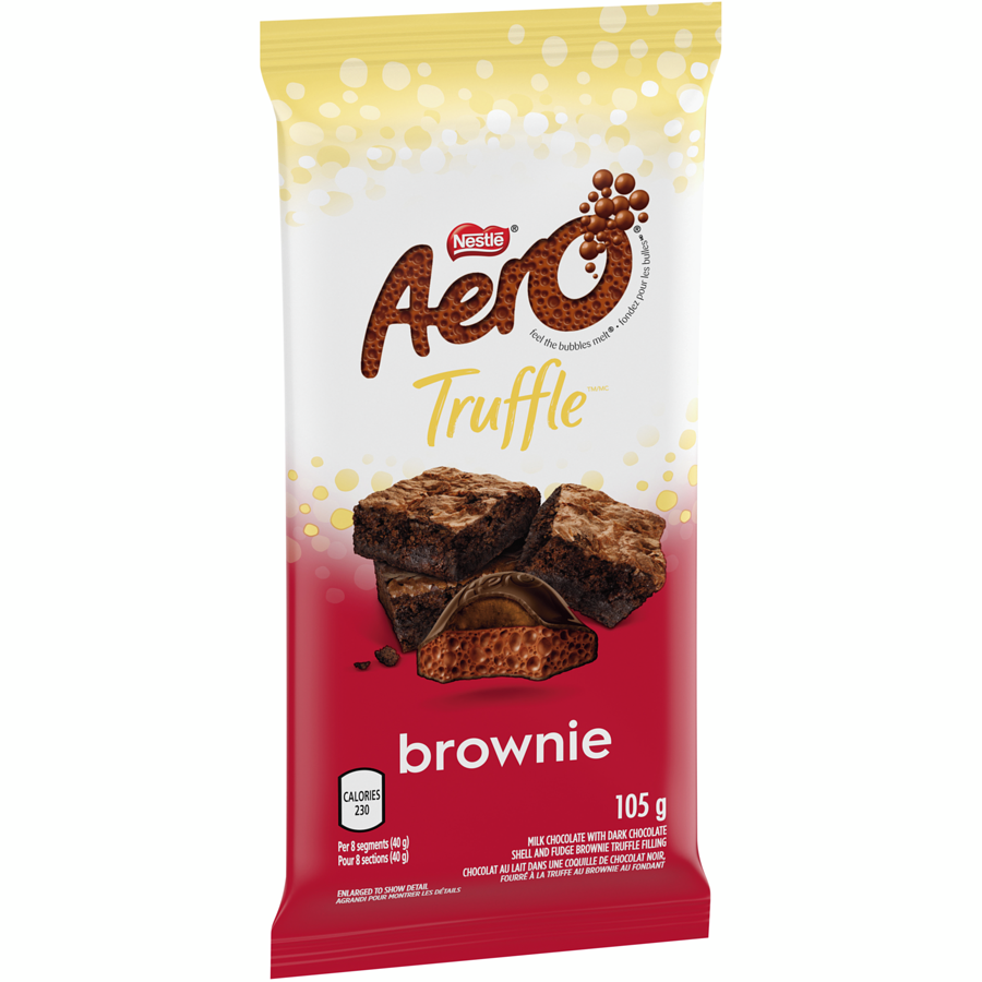 Nestle Aero Truffle Brownie Chocolate Bar, 105g/3.7oz., {Imported from Canada}
