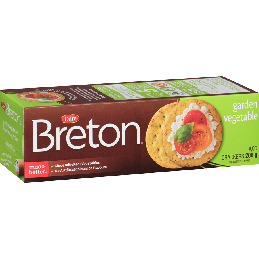 Dare Breton Garden Vegetable Crackers, 200g/7 oz. Box {Imported from Canada}