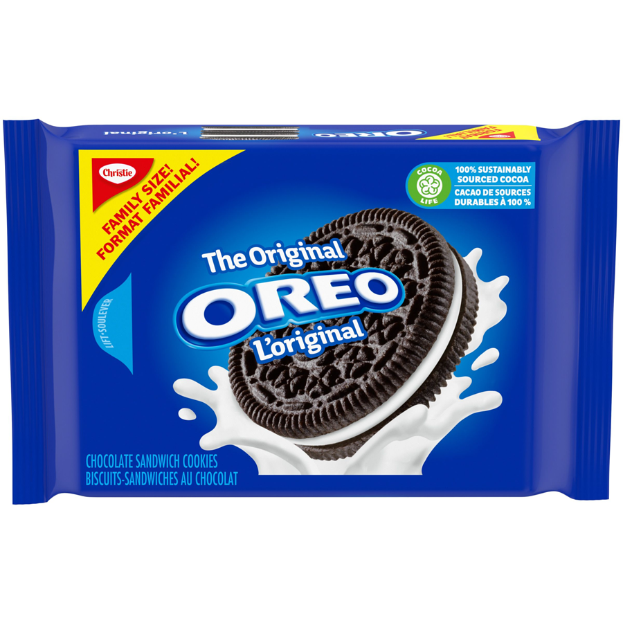 Christie Original Oreo Cookies, Family Size, 439g/15 oz. Package {Imported from Canada}