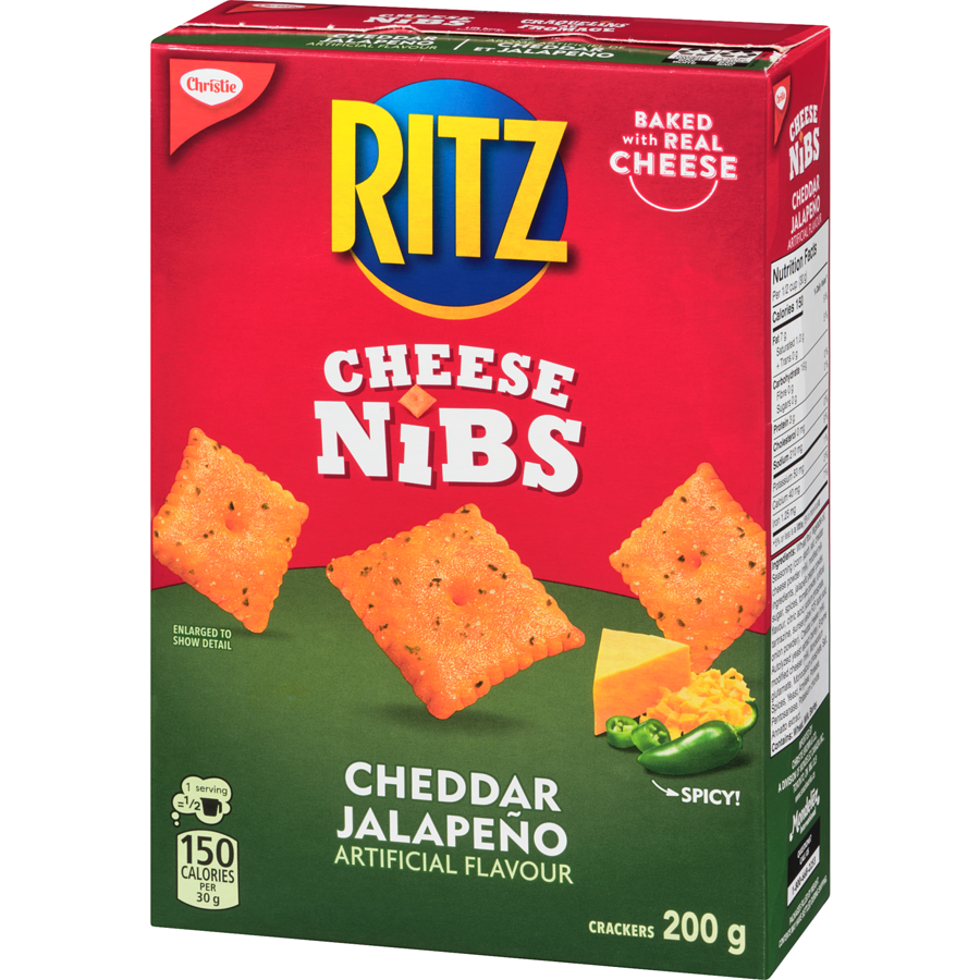 Ritz Cheese Nibs Cheddar Jalapeno angled view