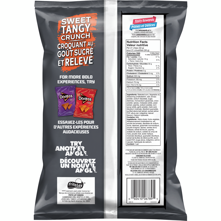 Doritos Sweet & Tangy BBQ Tortilla Chips, 210g/7.4 oz