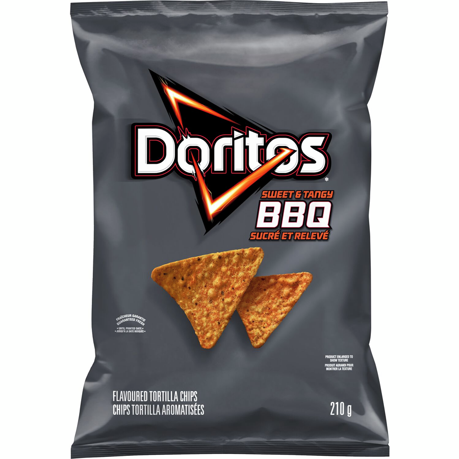 Doritos Sweet & Tangy BBQ Tortilla Chips, 210g/7.4 oz. Bag