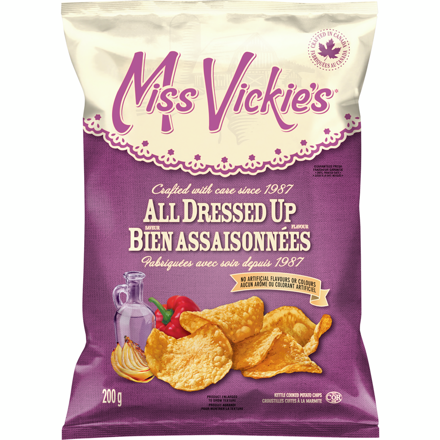 Miss Vickie's All Dressed Up Kettle Chips, 200g/7 oz. Bag {Imported from Canada}