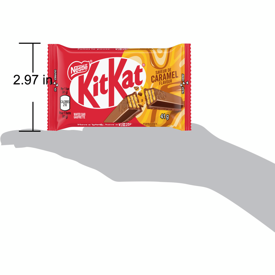 Nestle KitKat Milk Chocolate Caramel Wafer Bar, 41g/1.4 oz. Bar {Imported from Canada}