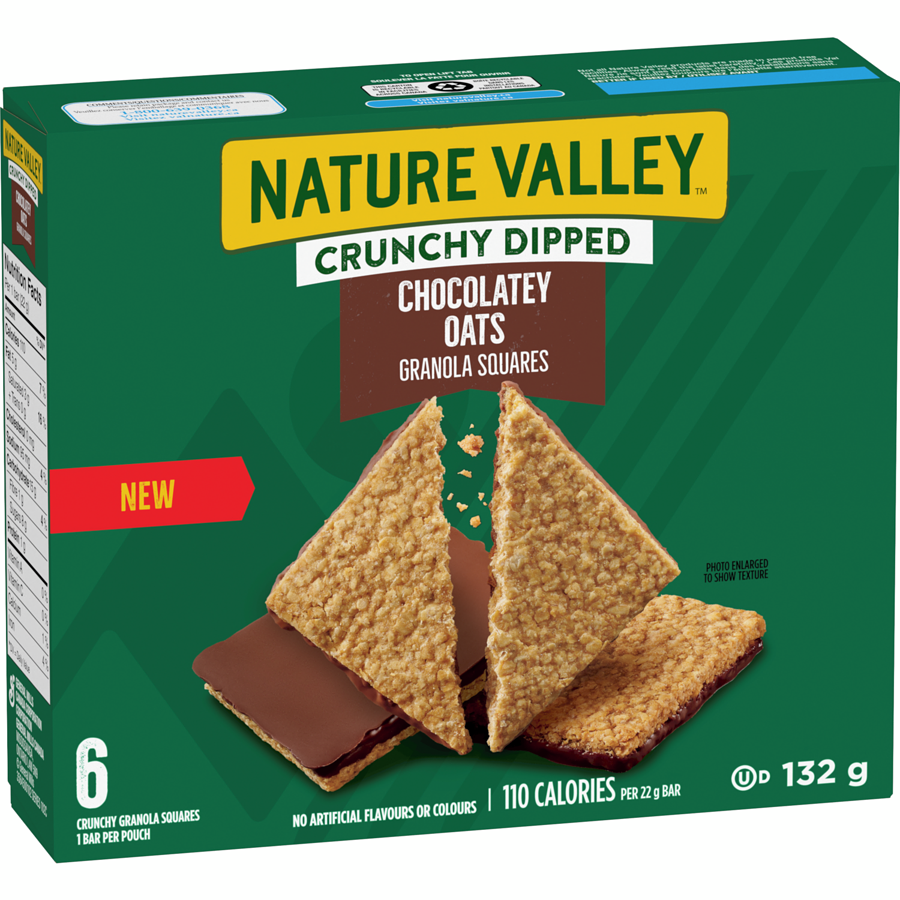 Nature Valley Crunchy Dipped Chocolatey Oats Granola Squares, 132g/4.6 oz. {Imported from Canada}