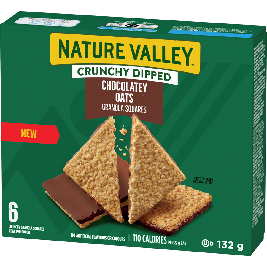 Nature Valley Crunchy Dipped Chocolatey Oats Granola Squares, 132g/4.6 oz. {Imported from Canada}