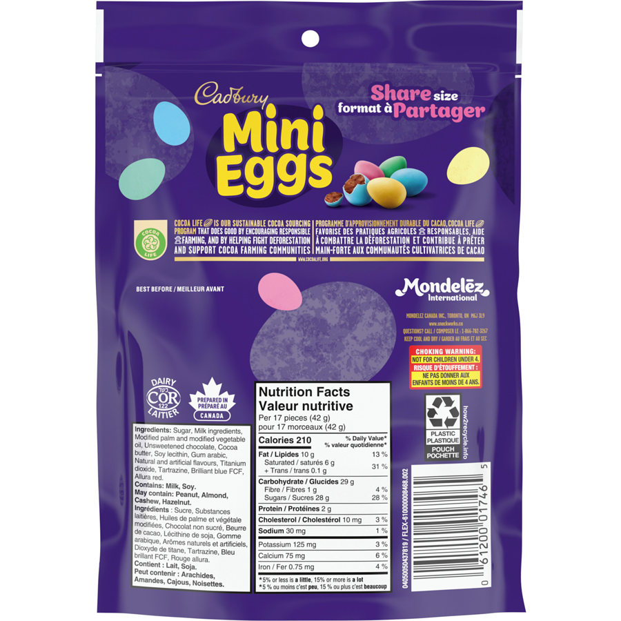 Cadbury Mini Easter Eggs, Share size, 380g/13 oz. Bag