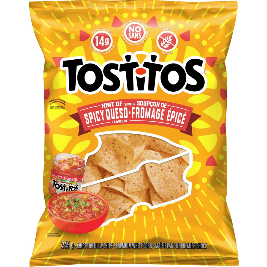 Tostitos Hint of Spicy Queso Flavor Tortilla Chips 245g/8.6 oz