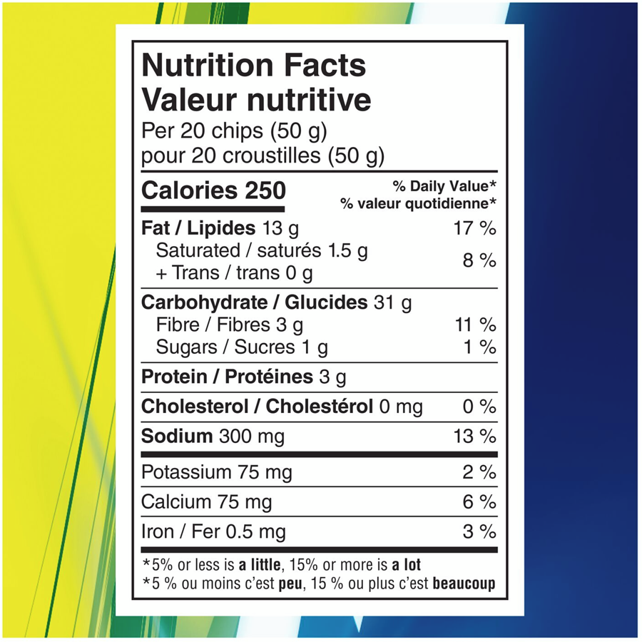 Doritos Collisions Intense Pickle & Cool Ranch Flavored Tortilla Chips, 655g/23.1 oz - Nutrition Facts Label