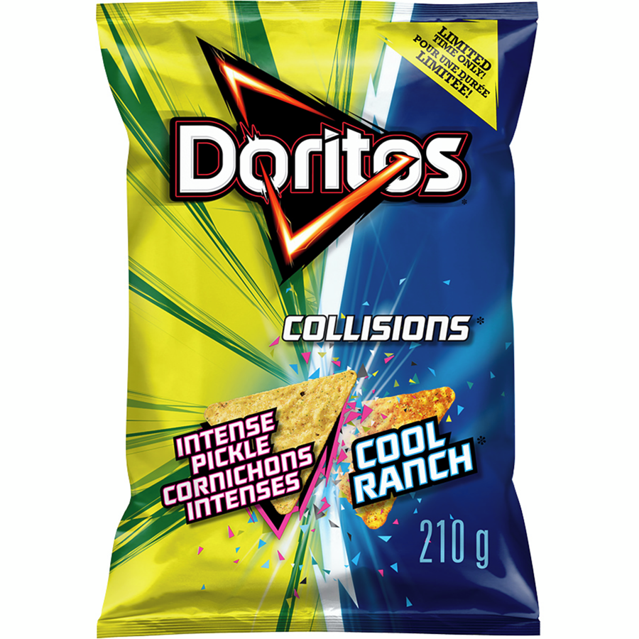 Doritos Collisions Intense Pickle & Cool Ranch Flavored Tortilla Chips, 210g/7 oz