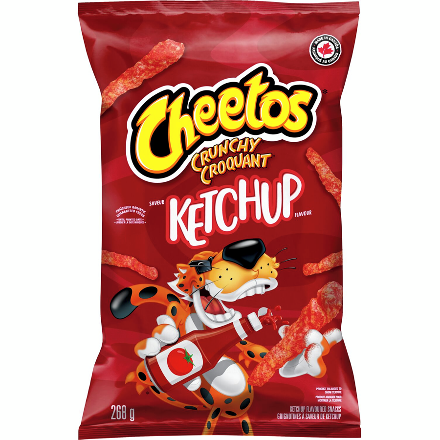 Cheetos Crunch Ketchup Cheese Snacks, 268g/9 oz. Bag