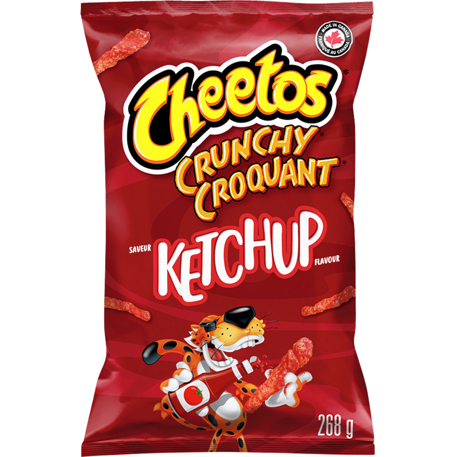 Cheetos Crunch Ketchup Cheese Snacks, 268g/9 oz. Bag