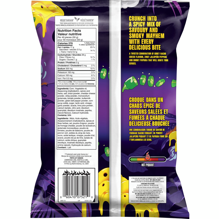 Havoc Smoky Nacho Fume Twisted Corn Chips, 232g/8 oz. Bag