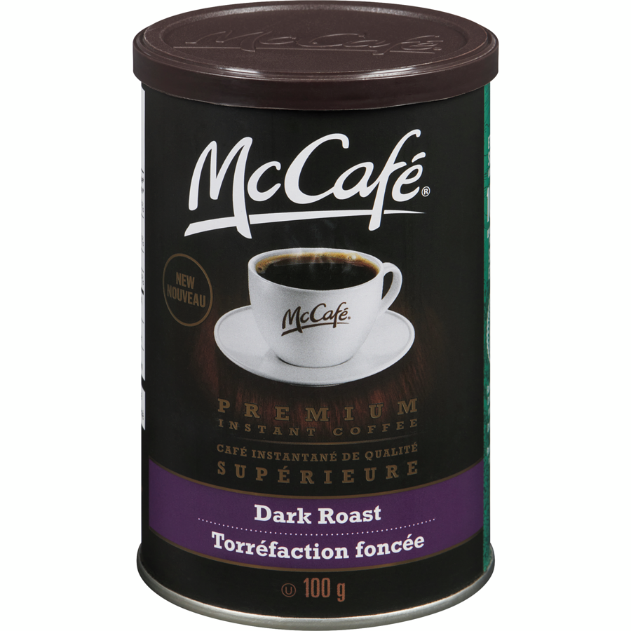 McCafe Premium Instant Coffee, Dark Roast, 100g/3.5 oz. Tin