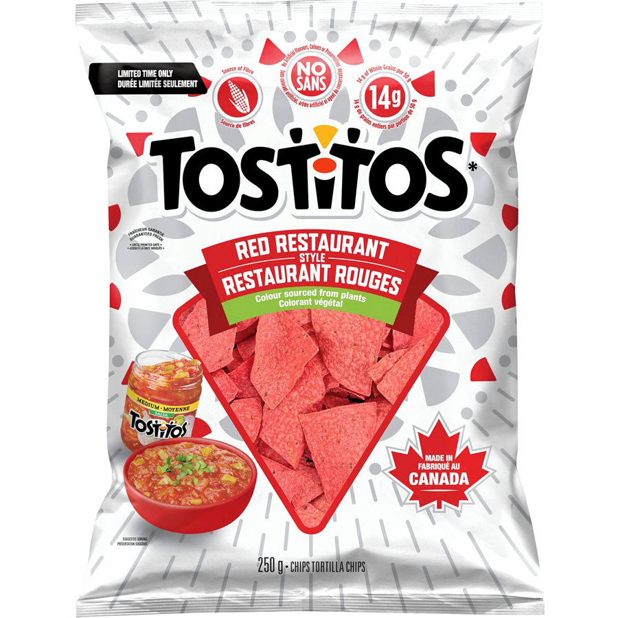 Tostitos Red Restaurant Style Tortilla Chips, 250g/8.8 oz.