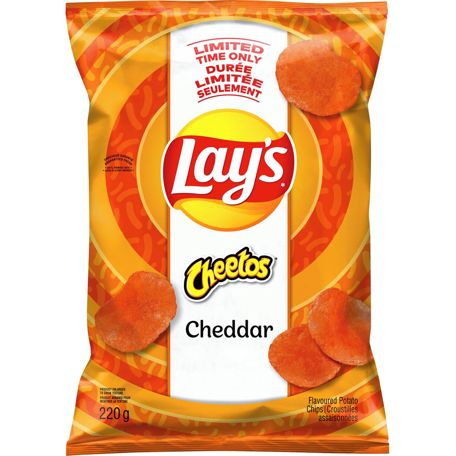 Lay's Cheetos Cheddar Cheese Flavored Potato Chips, 220g/7.76 oz.