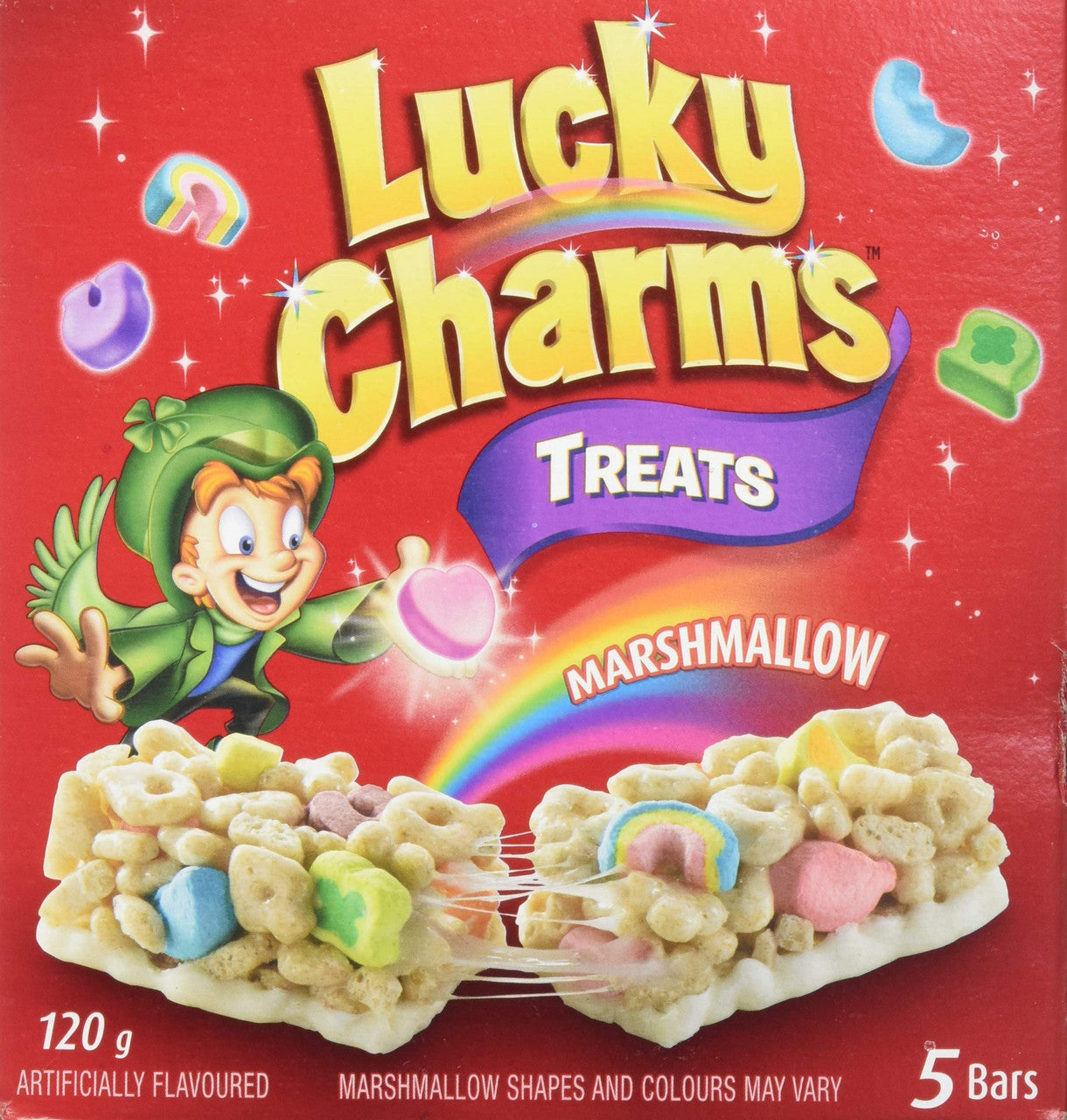 Lucky Charms Treat Bars, 5ct, 120g/4.2oz., {Imported from Canada}