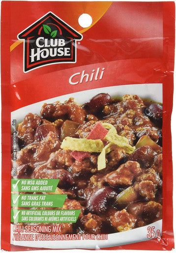 Club House Chili Seasoning Mix, 35g/1.2oz, 12 pack, {Imported from Canada}