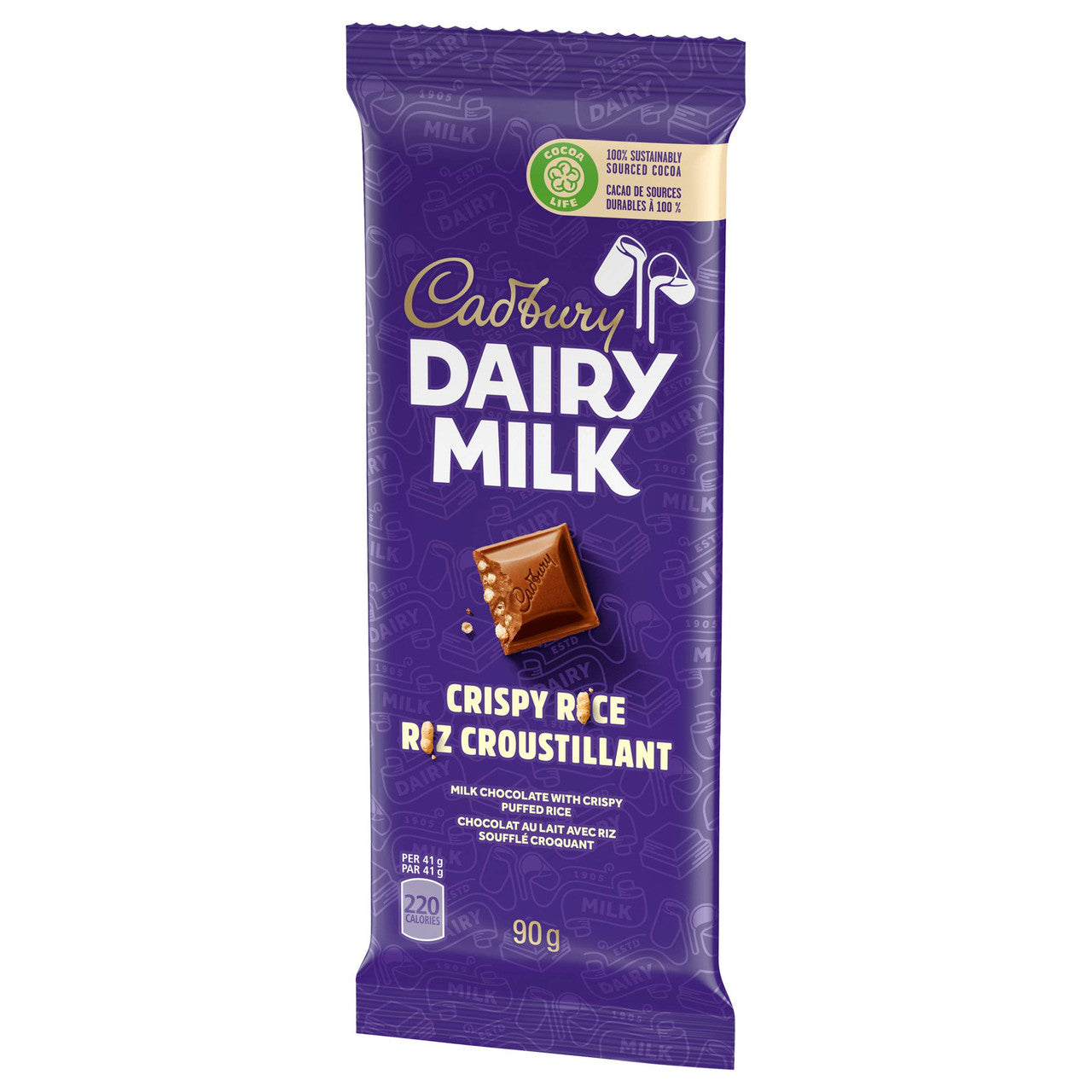 Cadbury Dairy Milk Crispy Rice Bar, 90g/3.2 oz., {Imported from Canada}