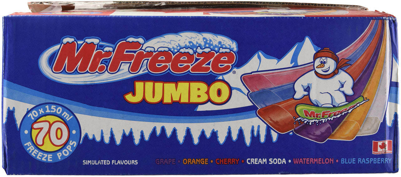 Mr. Freeze Jumbo Ice Pops, 150 Mililiters/5 Ounces - 70 Pack {Canadian}