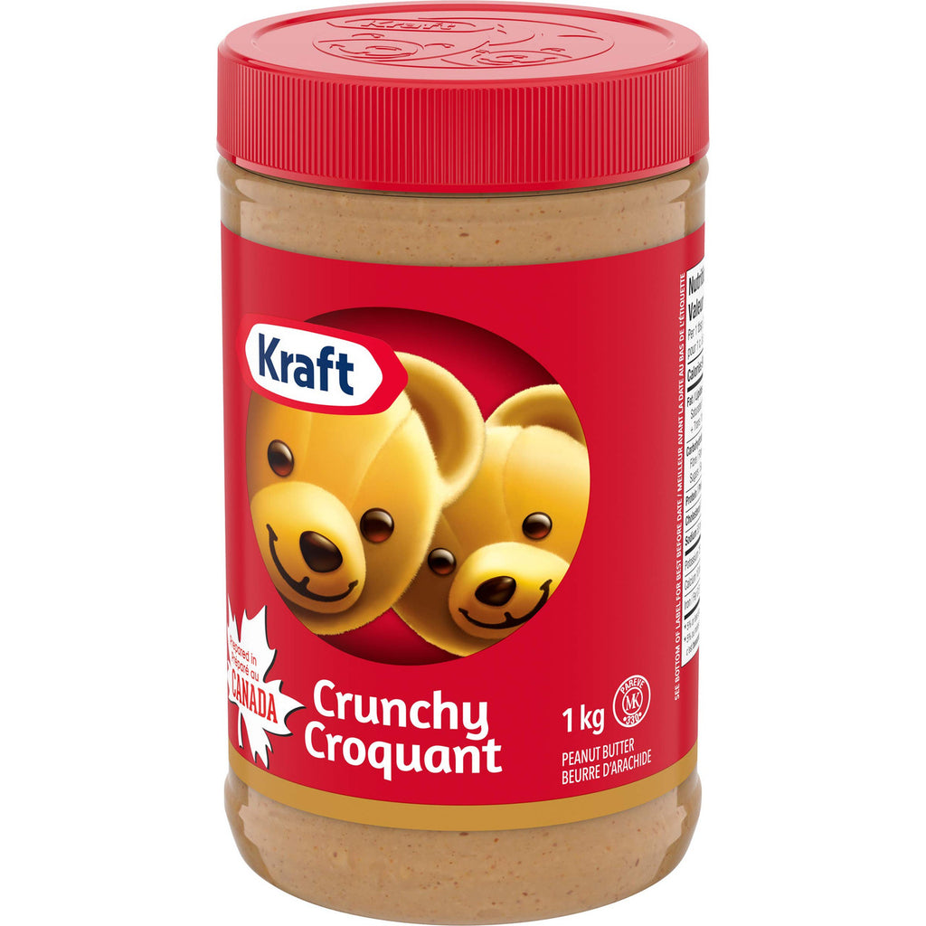 KRAFT Crunchy Peanut Butter  1kg/ 2.2 lbs.{Imported from Canada}