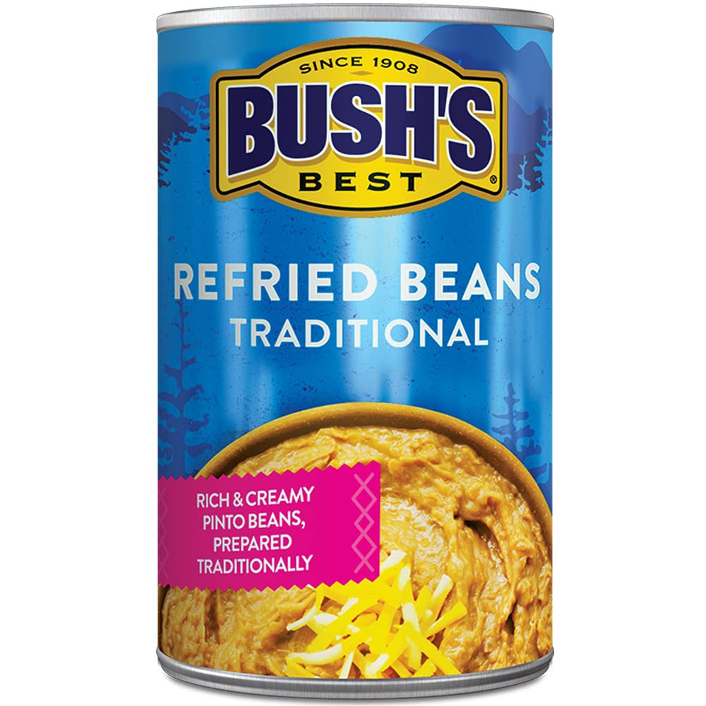 Bush's Best Traditional Refried Beans, 398 ml/13.5 fl. oz., Can, {Imported from Canada}