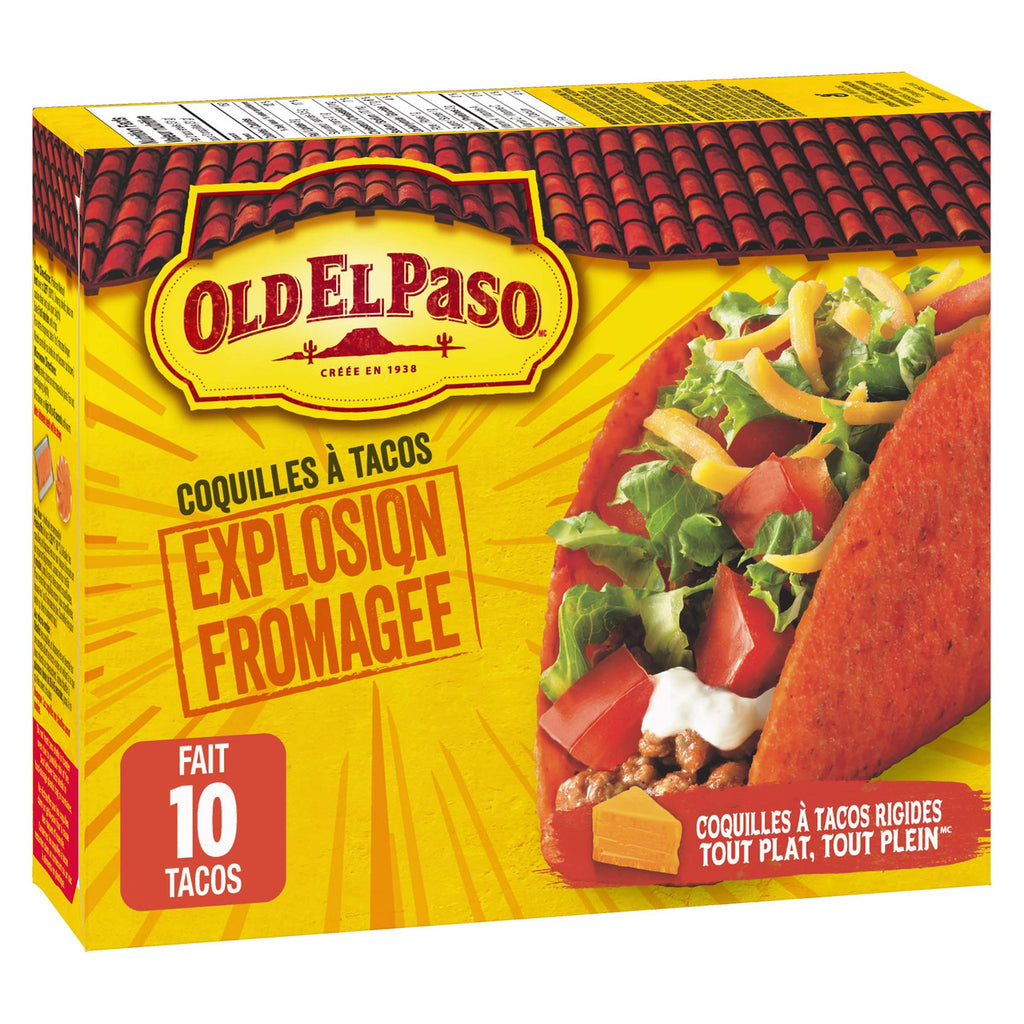 Old El Paso Gluten Free Cheesy Blasted Taco Shells 153g/5.4oz {Imported from Canada}