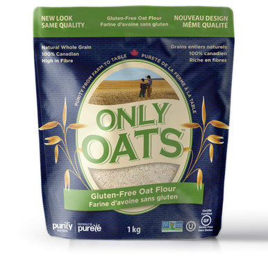 Only Oats Pure Whole Grain Oat Flour, 1Kg/2.2 lbs. {Imported from Canada}