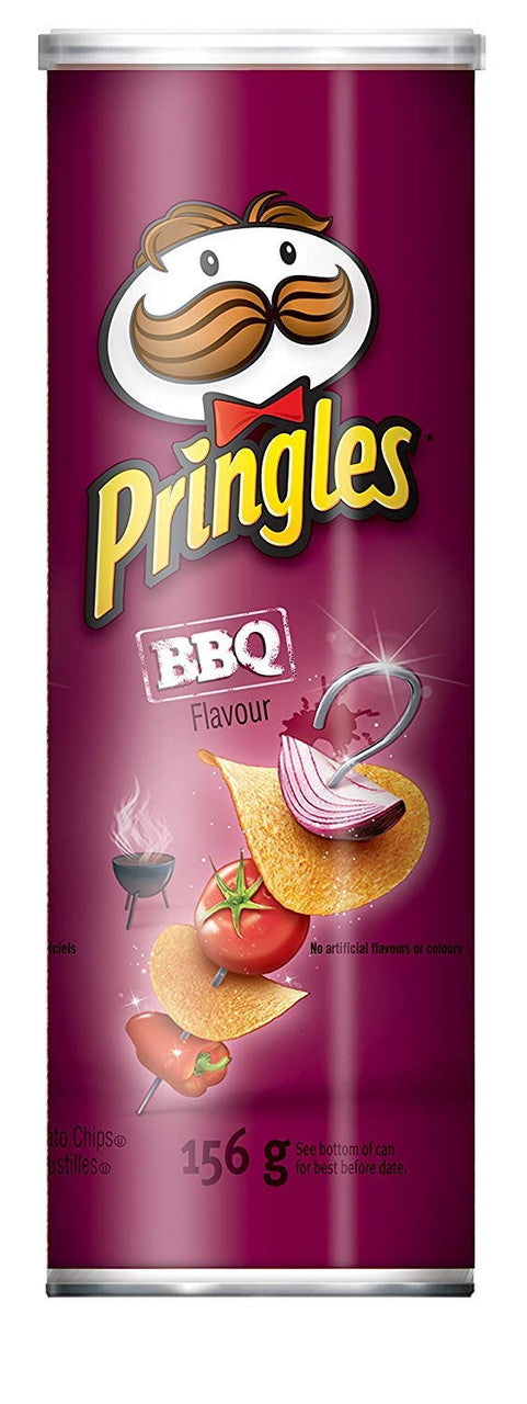 Pringles BBQ Flavor Potato Chips, 156g/5.5 oz., {Imported from Canada}