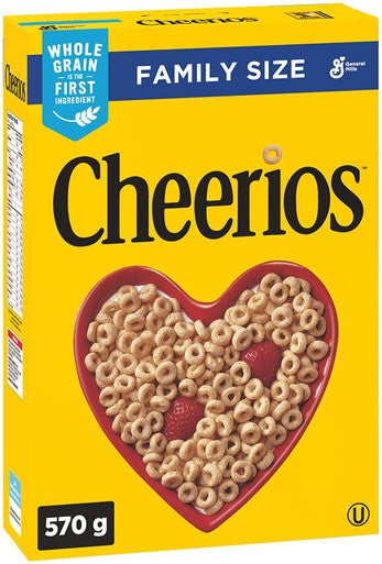 Cheerios Cereal, Family Size, 570g/20oz., {Imported from Canada}